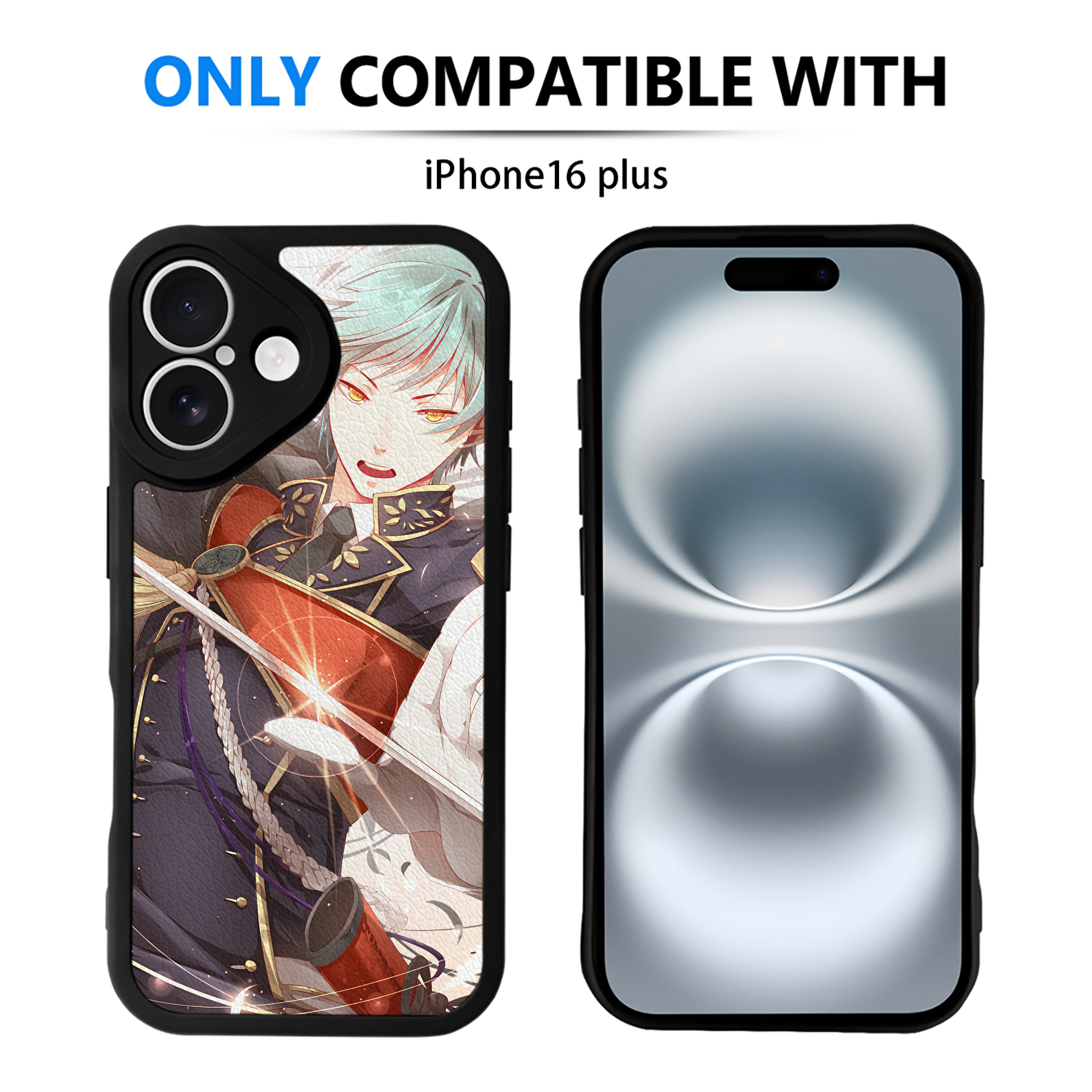 （画像用） 刀剣乱舞 Touken Ranbu 【iPhone 16シリーズ対応】シリコンスマホケース（レザー調） 材質：シリコン